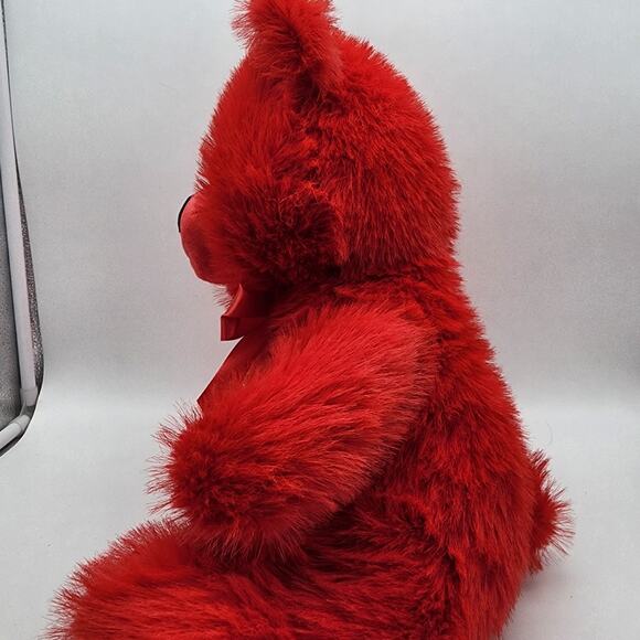 Candy Scented Red Teddy Bear Plush 11" Red Satin Bow Walmart Way To Celebrate - Picture 5 of 10
